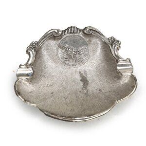 Vintage Mount Rushmore USA Brushed Silver Footed Ashtray Trinket Dish Decor